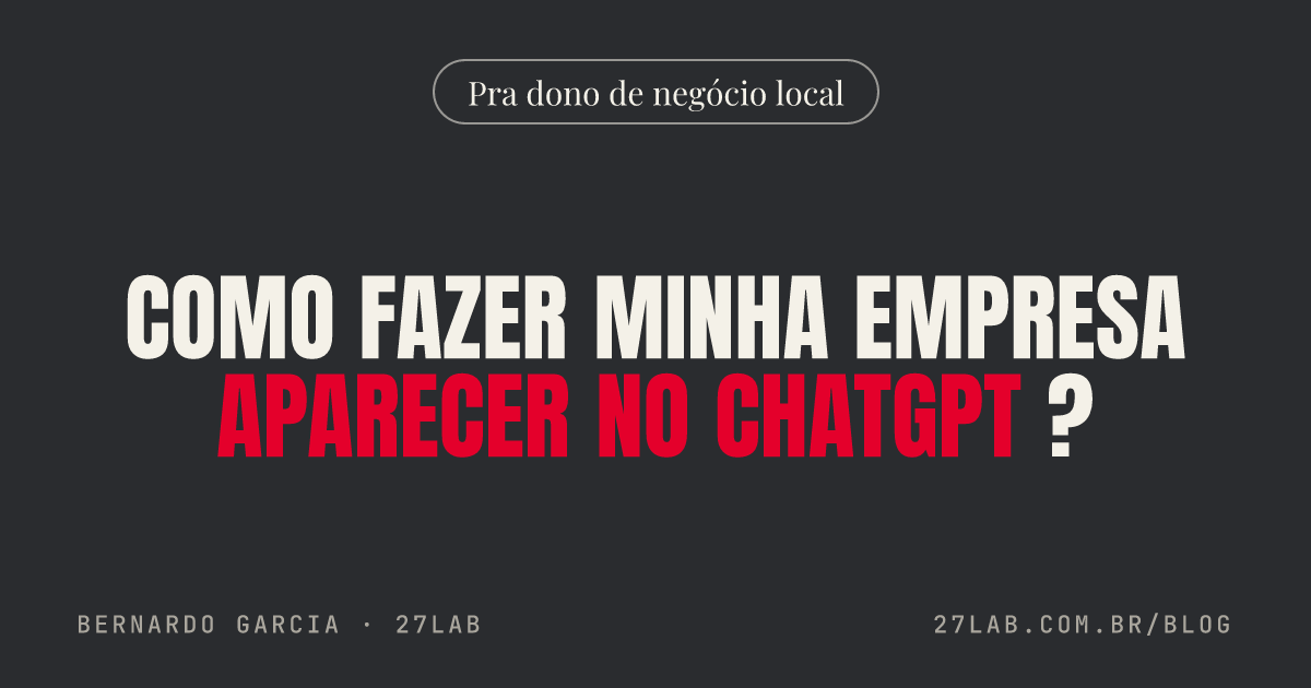 Como fazer minha empresa aparecer no ChatGPT?